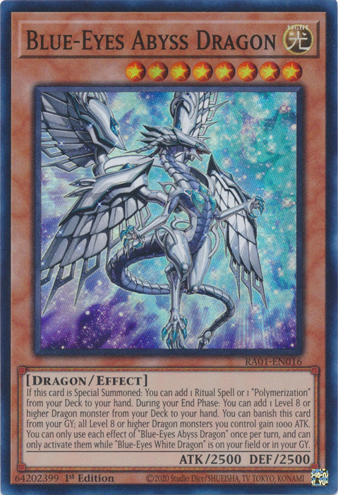 RA01-EN016 - Blue-Eyes Abyss Dragon Super Rare 1st Edition