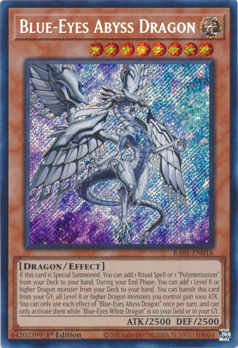 RA01-EN016 - Blue-Eyes Abyss Dragon Secret Rare 1st Edition