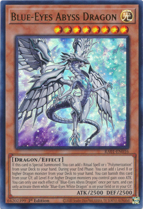 RA01-EN016 - Blue-Eyes Abyss Dragon Ultra Rare 1st Edition