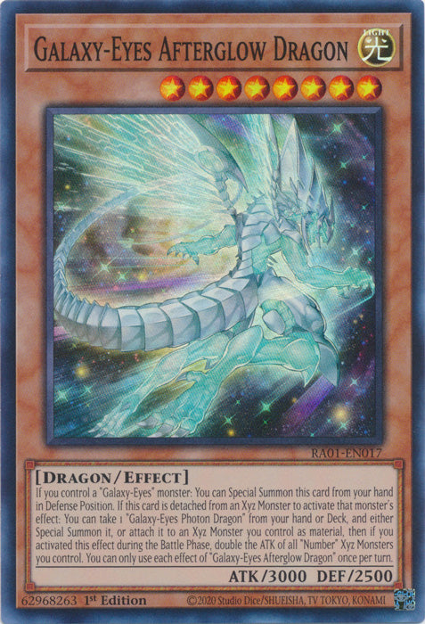 RA01-EN017 - Galaxy-Eyes Afterglow Dragon Super Rare 1st Edition