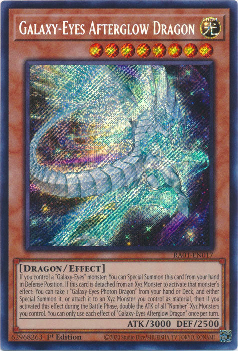 RA01-EN017 - Galaxy-Eyes Afterglow Dragon Secret Rare 1st Edition