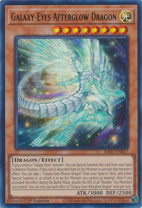 RA01-EN017 - Galaxy-Eyes Afterglow Dragon Ultra Rare 1st Edition