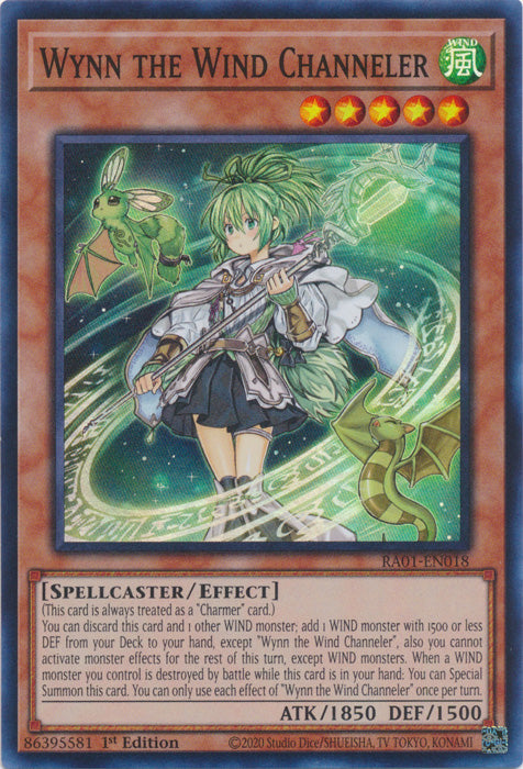 RA01-EN018 - Wynn the Wind Channeler Super Rare 1st Edition