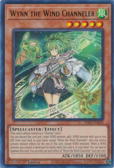 RA01-EN018 - Wynn the Wind Channeler Ultra Rare 1st Edition