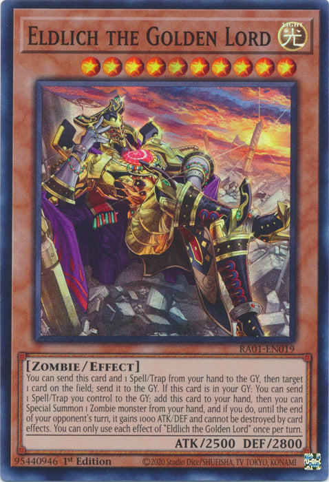 RA01-EN019 - Eldlich the Golden Lord Super Rare 1st Edition