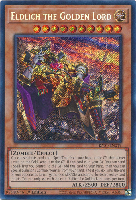 RA01-EN019 - Eldlich the Golden Lord Secret Rare 1st Edition