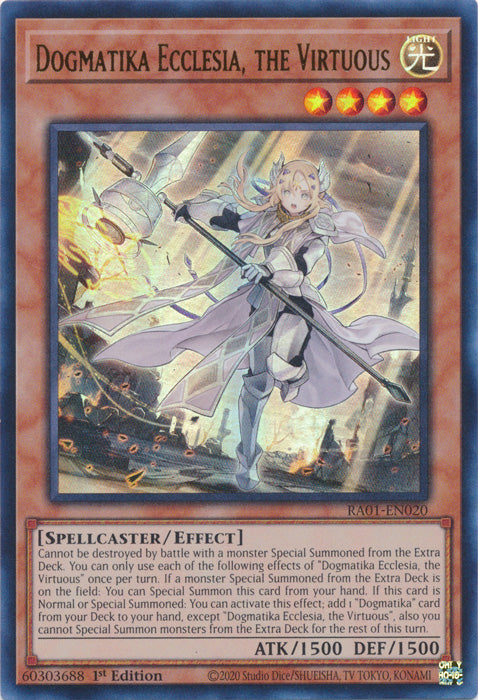 RA01-EN020 - Dogmatika Ecclesia, the Virtuous Ultra Rare 1st Edition