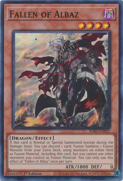 RA01-EN021 - Fallen of Albaz Super Rare 1st Edition