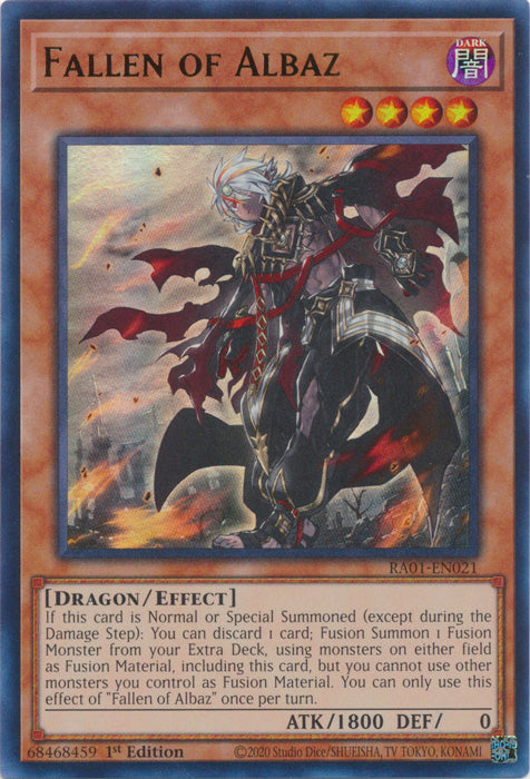 RA01-EN021 - Fallen of Albaz Ultra Rare 1st Edition
