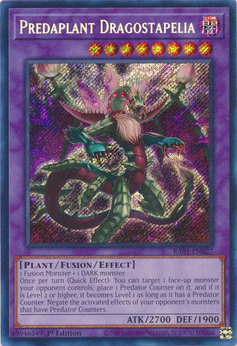 RA01-EN027 - Predaplant Dragostapelia Secret Rare 1st Edition