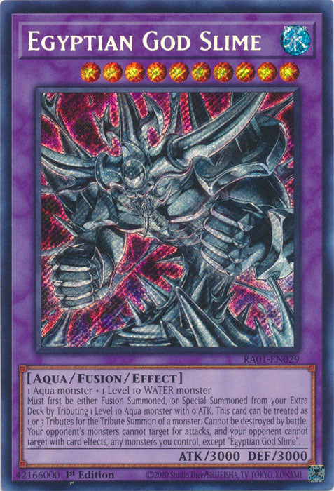 RA01-EN029 - Egyptian God Slime Secret Rare 1st Edition