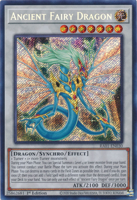 RA01-EN030 - Ancient Fairy Dragon Secret Rare 1st Edition