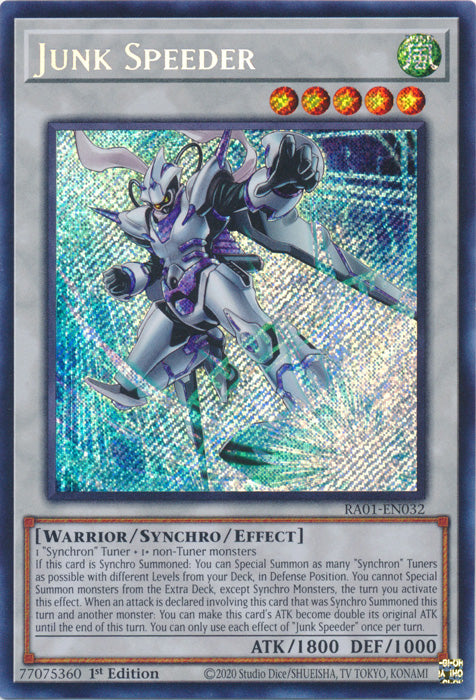 RA01-EN032 - Junk Speeder Secret Rare 1st Edition