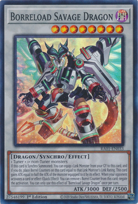 RA01-EN033 - Borreload Savage Dragon Super Rare 1st Edition