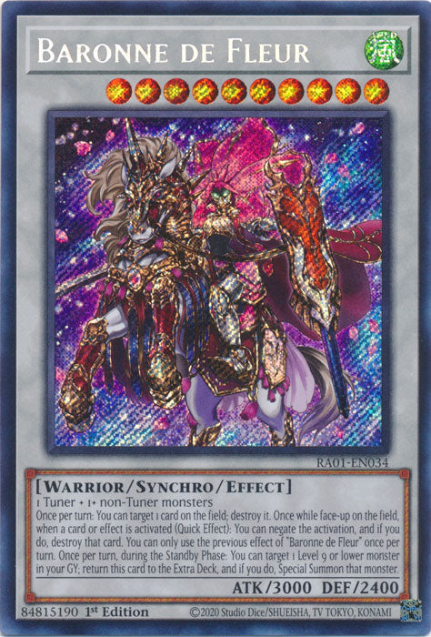 RA01-EN034 - Baronne de Fleur Secret Rare 1st Edition
