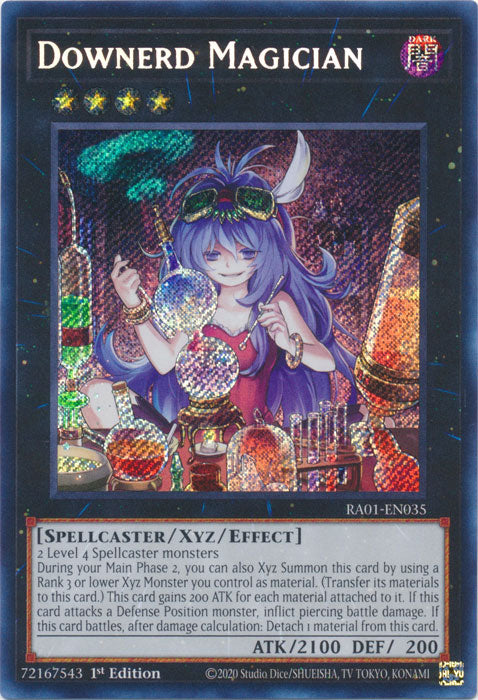 RA01-EN035 - Downerd Magician Secret Rare 1st Edition