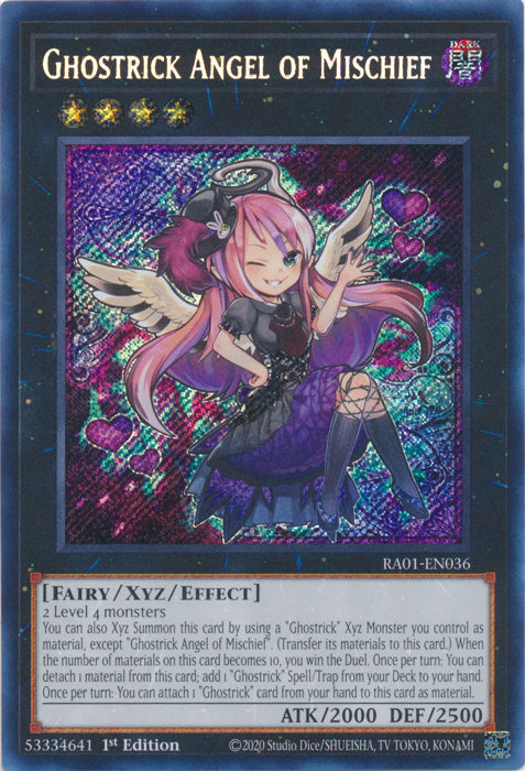 RA01-EN036 - Ghostrick Angel of Mischief Super Rare 1st Edition