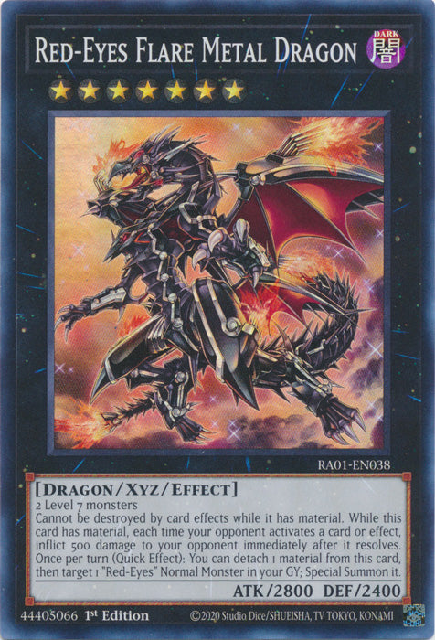 RA01-EN038 - Red-Eyes Flare Metal Dragon Super Rare 1st Edition
