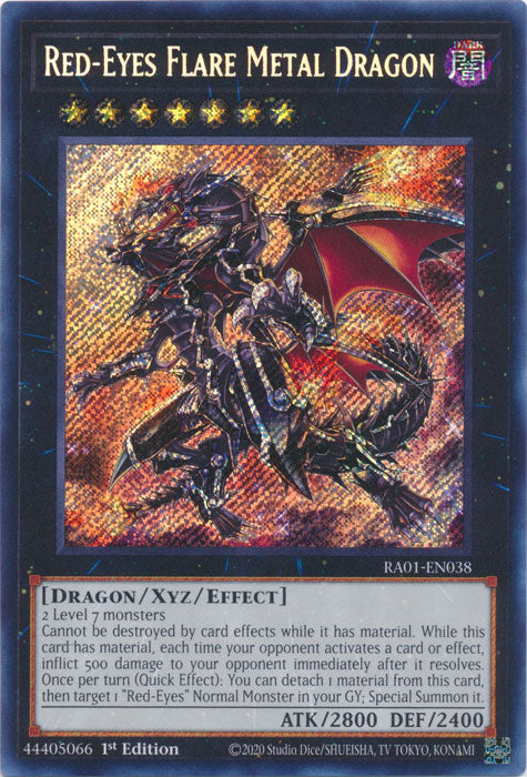 RA01-EN038 - Red-Eyes Flare Metal Dragon Secret Rare 1st Edition