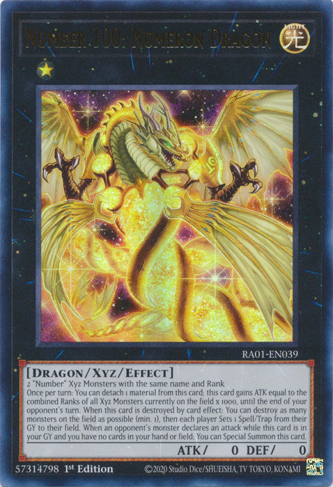 RA01-EN039 - Number 100: Numeron Dragon Ultra Rare 1st Edition