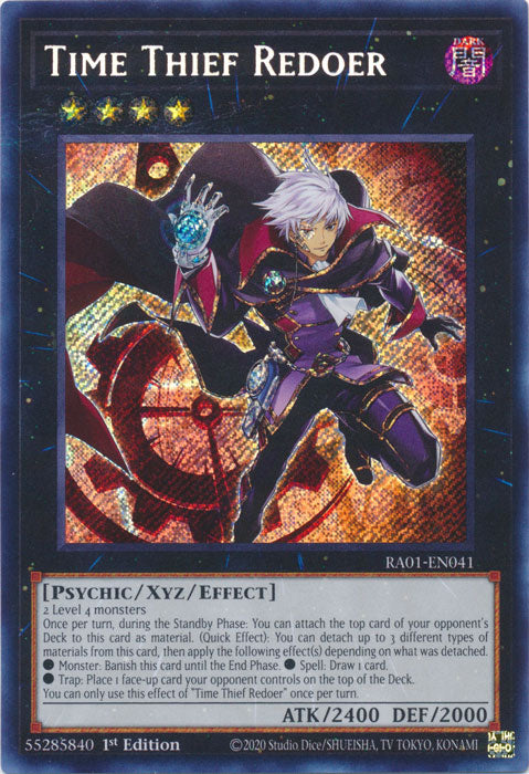 RA01-EN041 - Time Thief Redoer Secret Rare 1st Edition
