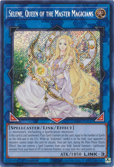 RA01-EN047 - Selene, Queen of the Master Magicians Secret Rare 1st Edition