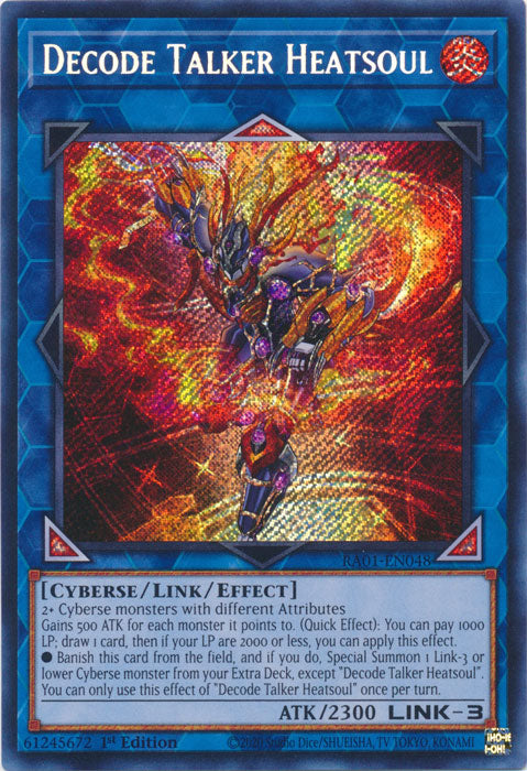 RA01-EN048 - Decode Talker Heatsoul Secret Rare 1st Edition