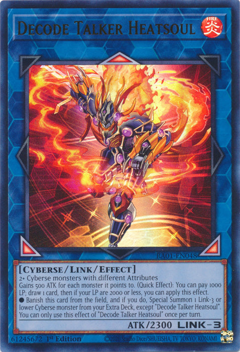 RA01-EN048 - Decode Talker Heatsoul Ultra Rare 1st Edition