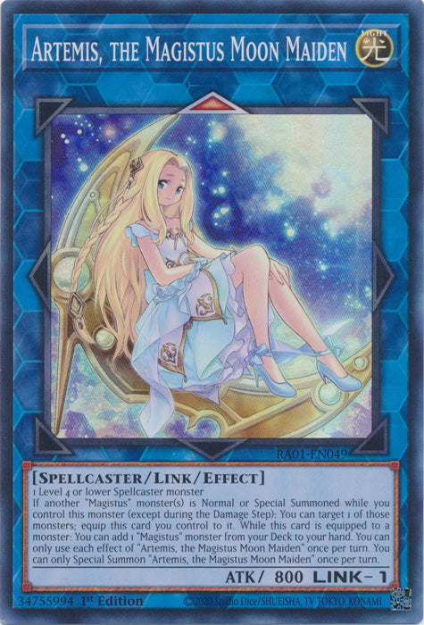 RA01-EN049 - Artemis, the Magistus Moon Maiden Super Rare 1st Edition
