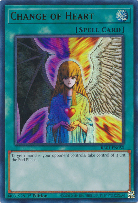 RA01-EN050 - Change of Heart Ultra Rare 1st Edition