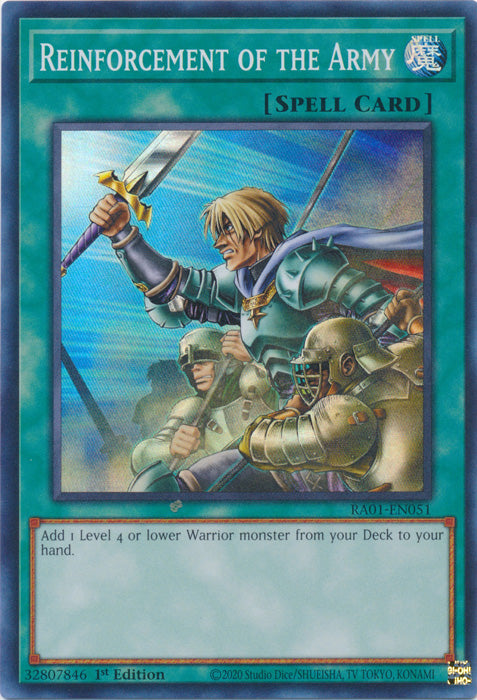 RA01-EN051 - Reinforcement of the Army Super Rare 1st Edition