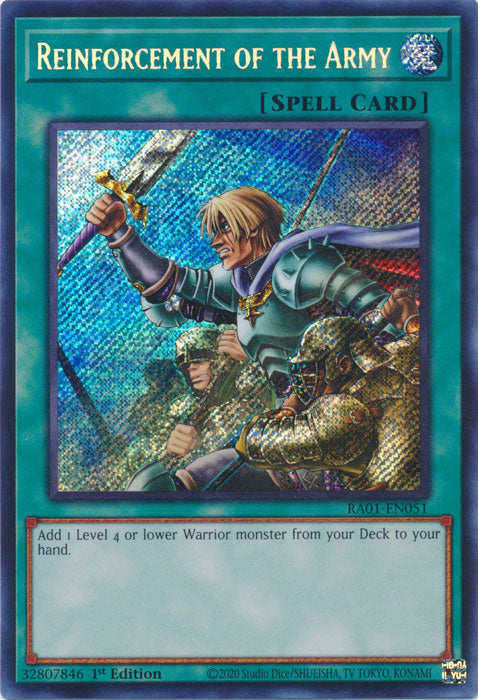 RA01-EN051 - Reinforcement of the Army Secret Rare 1st Edition