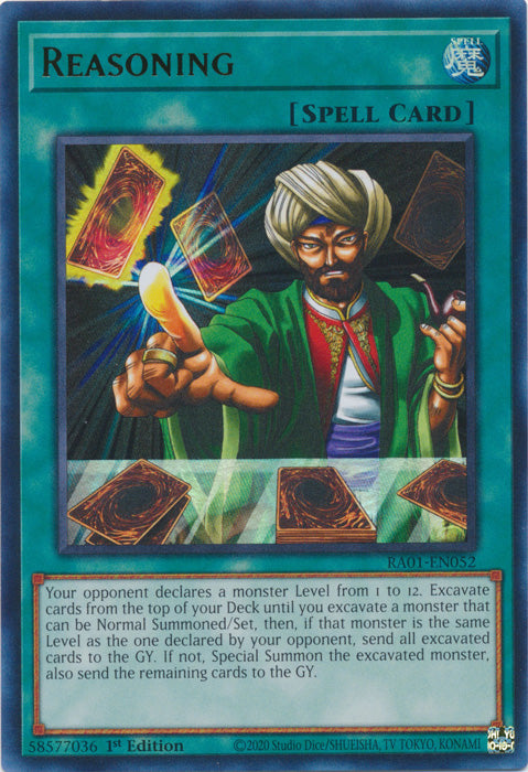 RA01-EN052 - Reasoning Ultra Rare 1st Edition