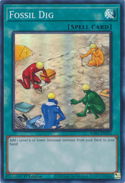 RA01-EN053 - Fossil Dig Super Rare 1st Edition