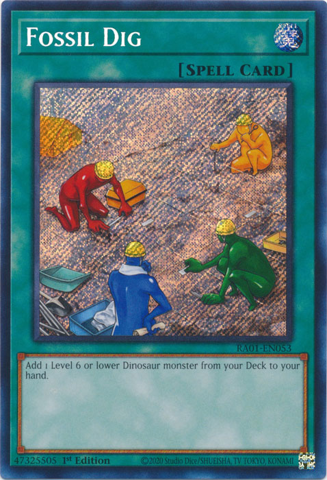 RA01-EN053 - Fossil Dig Secret Rare 1st Edition