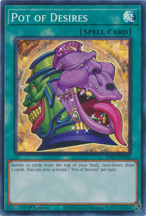 RA01-EN056 - Pot of Desires Super Rare 1st Edition