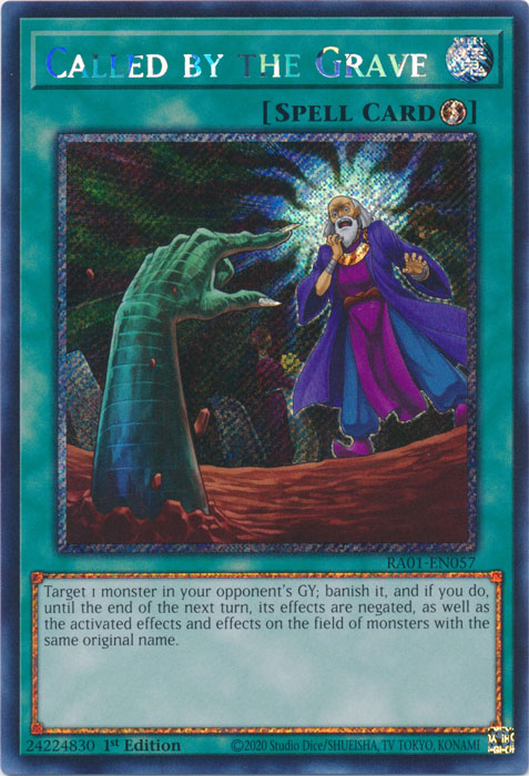 [PLATINUM RARE] Called By The Grave - RA01-EN057 - 1st Edition