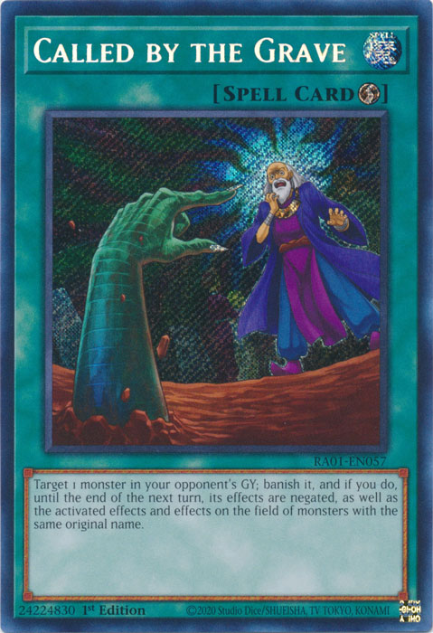 RA01-EN057 - Called by the Grave Secret Rare 1st Edition