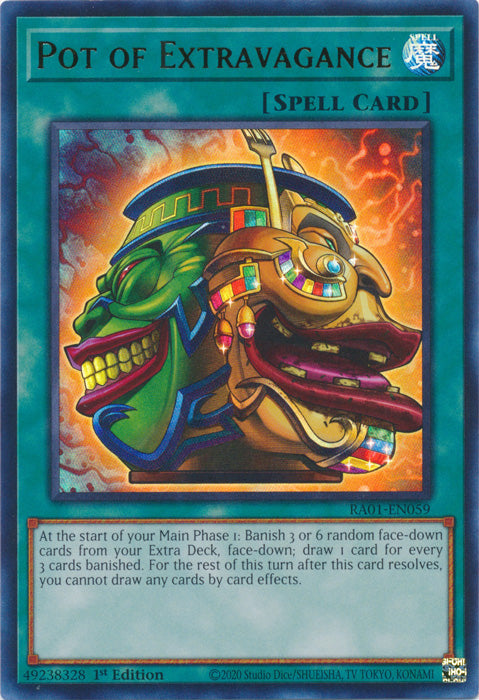 RA01-EN059 - Pot of Extravagance Ultra Rare 1st Edition