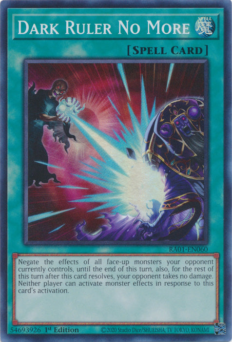 RA01-EN060 - Dark Ruler No More Super Rare 1st Edition