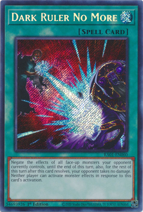 RA01-EN060 - Dark Ruler No More Secret Rare 1st Edition
