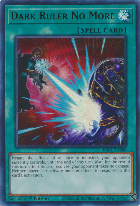 RA01-EN060 - Dark Ruler No More Ultra Rare 1st Edition