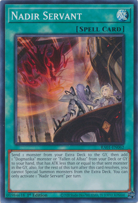 RA01-EN062 - Nadir Servant Super Rare 1st Edition