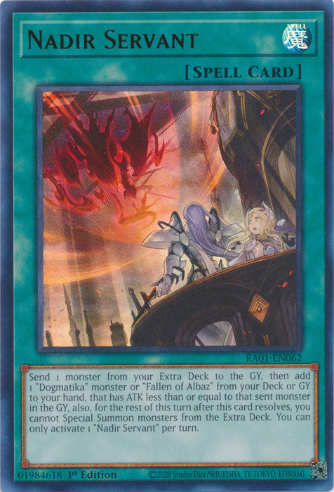 RA01-EN062 - Nadir Servant Ultra Rare 1st Edition
