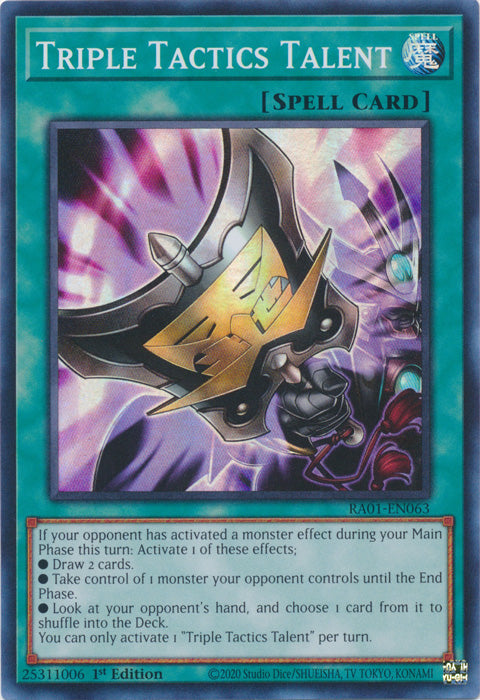 RA01-EN063 - Triple Tactics Talent Super Rare 1st Edition