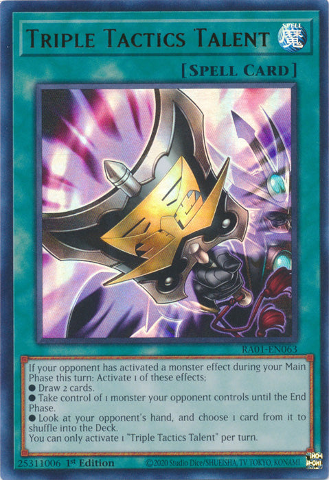 RA01-EN063 - Triple Tactics Talent Ultra Rare 1st Edition