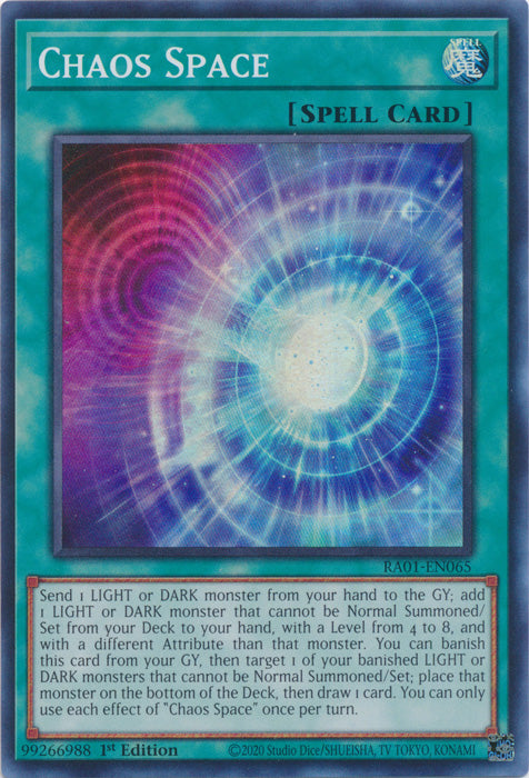 RA01-EN065 - Chaos Space Super Rare 1st Edition
