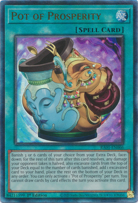 [ULTIMATE RARE] Pot of Prosperity - RA01-EN066 - 1st Edition