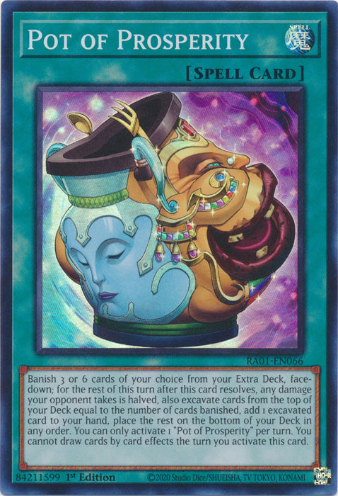 RA01-EN066 - Pot of Prosperity Super Rare 1st Edition