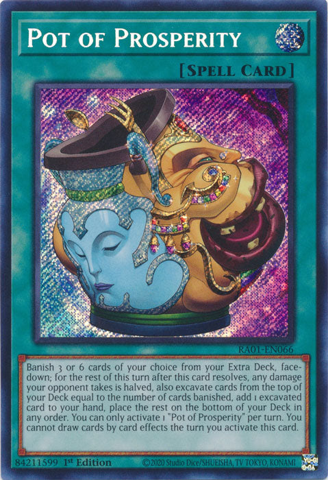 RA01-EN066 - Pot of Prosperity Secret Rare 1st Edition